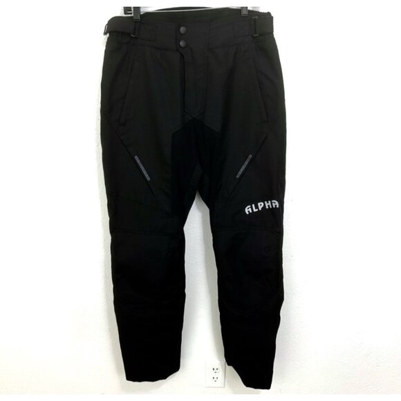 Alpha Cycle Gear Black Motorcycle Riding Racing Armor Padded Moto Pants Size 34 - Picture 1 of 12